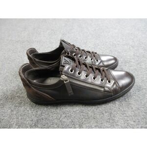 Louis Vuitton Shoes Mens Size 7.5 Damier Canvas Low Top Leather Sneaker Zip‎